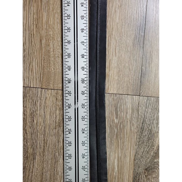 Maggio & Rossetto Black Leather Men's 42 Casual Belt Silver Buckle 1.5" Width - Picture 4 of 11